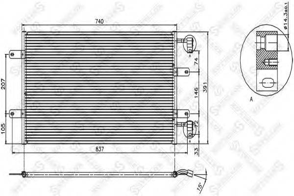 STELLOX 1045480SX Конденсатор, кондиціонер