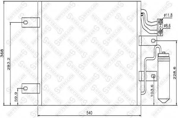 STELLOX 1045492SX Конденсатор, кондиціонер