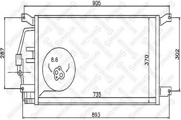 STELLOX 1045500SX Конденсатор, кондиціонер