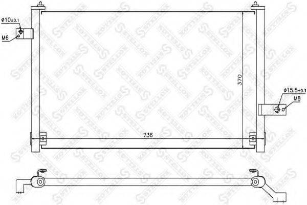 STELLOX 1045522SX Конденсатор, кондиціонер