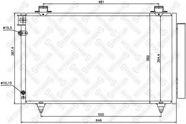 STELLOX 1045571SX Конденсатор, кондиціонер