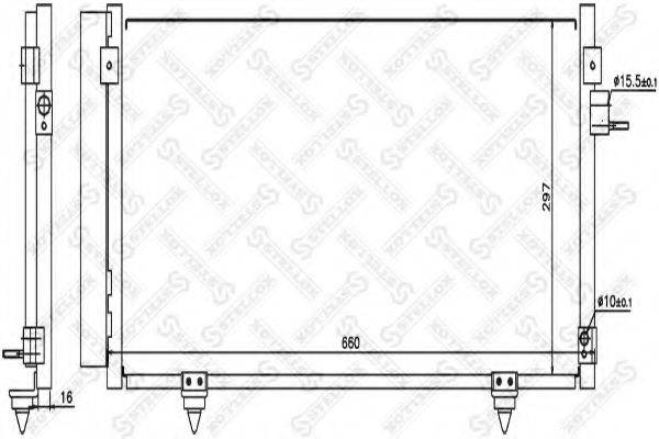 STELLOX 1045718SX Конденсатор, кондиціонер