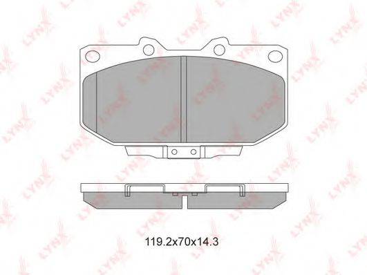 LYNXAUTO BD5720 Комплект гальмівних колодок, дискове гальмо