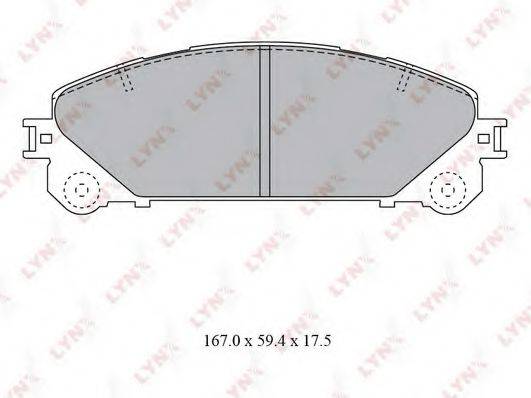 LYNXAUTO BD7596 Комплект гальмівних колодок, дискове гальмо