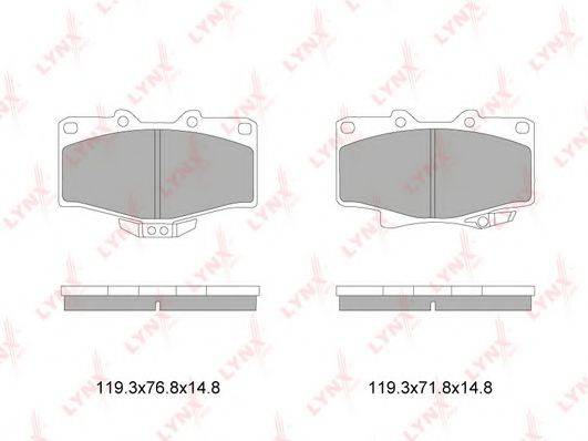 LYNXAUTO BD7603 Комплект гальмівних колодок, дискове гальмо