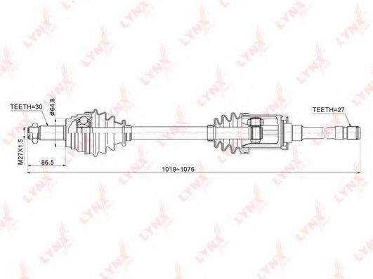 LYNXAUTO CD1424 Приводний вал