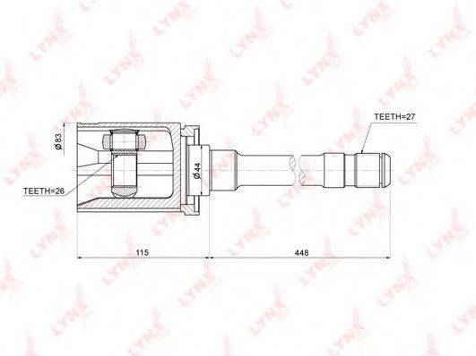 LYNXAUTO CI1410 Шарнірний комплект, приводний вал