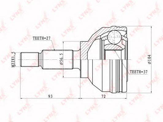 LYNXAUTO CO6317 Шарнірний комплект, приводний вал