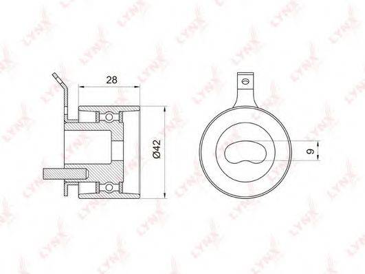 LYNXAUTO PB1012 Натяжний ролик, ремінь ГРМ