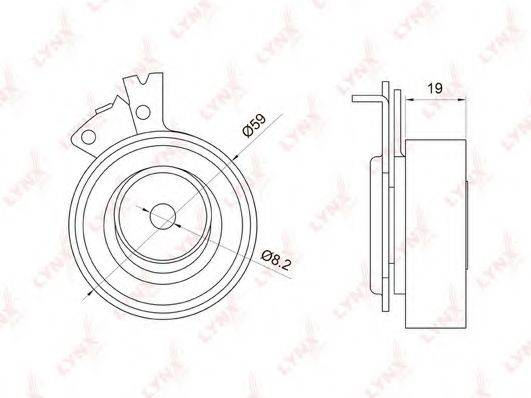 LYNXAUTO PB1049 Натяжний ролик, ремінь ГРМ