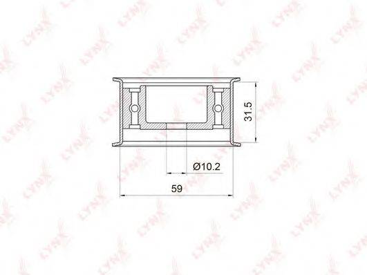 LYNXAUTO PB3005 Паразитний / Ведучий ролик, зубчастий ремінь