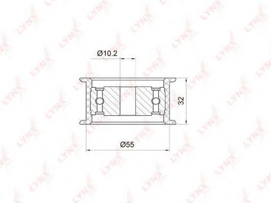 LYNXAUTO PB3011 Паразитний / Ведучий ролик, зубчастий ремінь