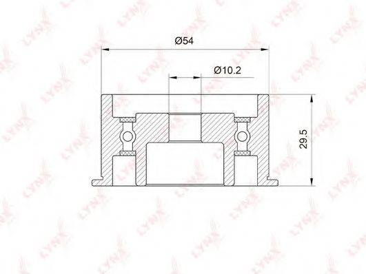 LYNXAUTO PB3040 Паразитний / Ведучий ролик, зубчастий ремінь