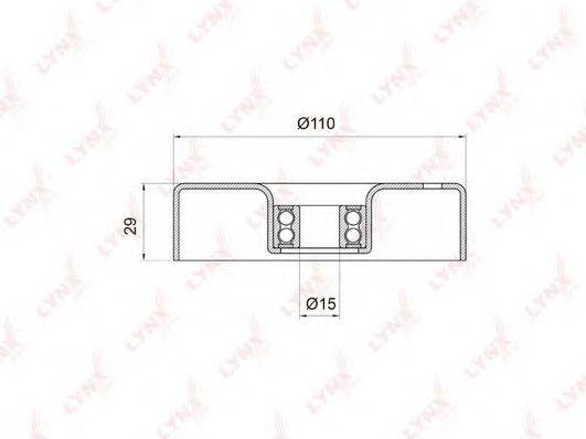 LYNXAUTO PB5009 Натяжний ролик, полікліновий ремінь