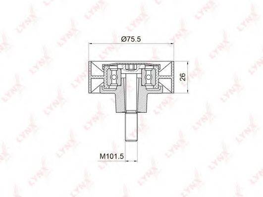 LYNXAUTO PB7006 Паразитний / провідний ролик, полікліновий ремінь