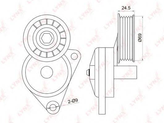 LYNXAUTO PT3011 Натягувач ременя, клинового зубча