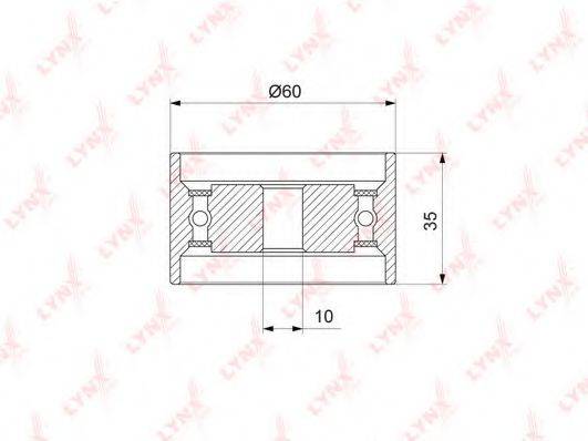 LYNXAUTO PB1319 Натяжний ролик, ремінь ГРМ