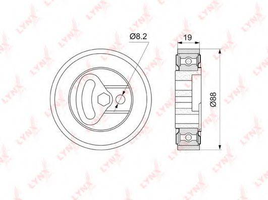 LYNXAUTO PB5073 Натяжний ролик, полікліновий ремінь