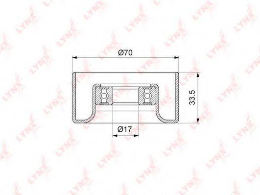 LYNXAUTO PB5123 Натяжний ролик, полікліновий ремінь