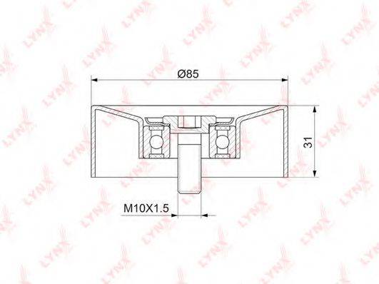 LYNXAUTO PB5136 Натяжний ролик, полікліновий ремінь