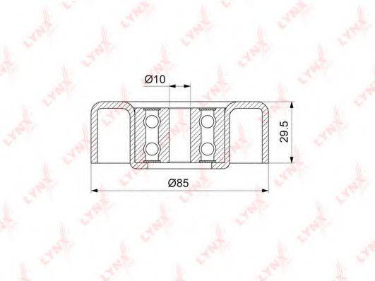 LYNXAUTO PB7070 Паразитний / провідний ролик, полікліновий ремінь