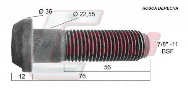 CASALS 21295 Болт кріплення колеса
