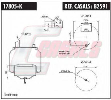 CASALS B2591 Кожух пневматичної ресори