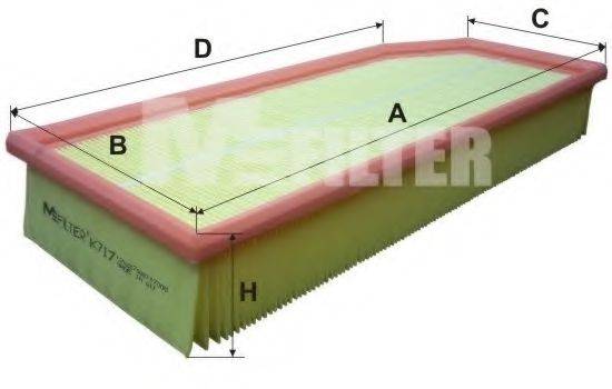 MFILTER K717 Повітряний фільтр