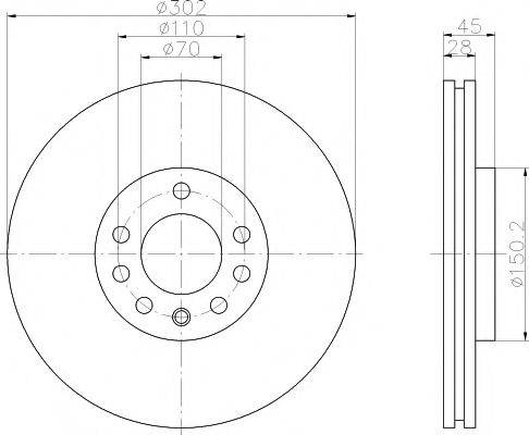 HELLA PAGID 8DD355109161 гальмівний диск