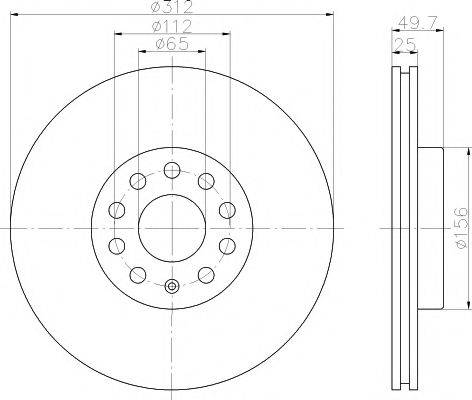 HELLA PAGID 8DD355109521 гальмівний диск