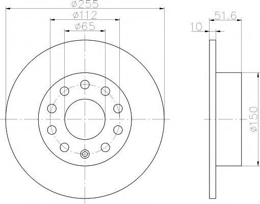 HELLA PAGID 8DD355109601 гальмівний диск