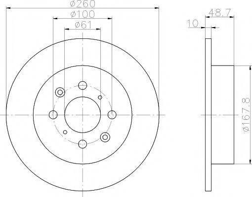 HELLA PAGID 8DD355110331 гальмівний диск