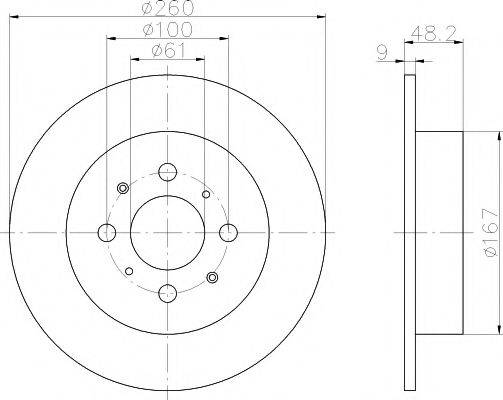 HELLA PAGID 8DD355110341 гальмівний диск