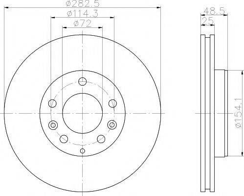 HELLA PAGID 8DD355110351 гальмівний диск