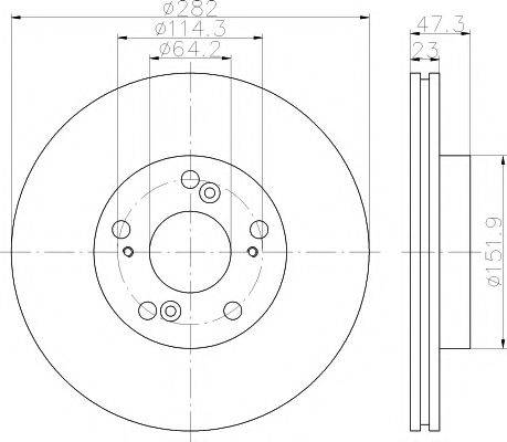 HELLA PAGID 8DD355110631 гальмівний диск