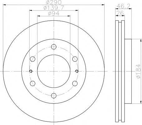 HELLA PAGID 8DD355118631 гальмівний диск