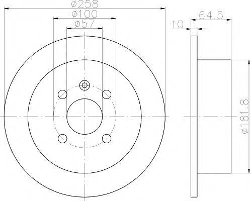 HELLA PAGID 8DD355110691 гальмівний диск