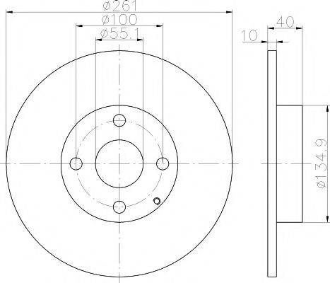 HELLA PAGID 8DD355110861 гальмівний диск