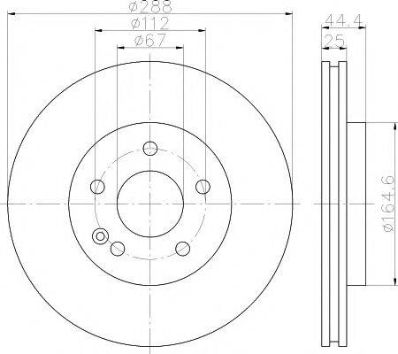 HELLA PAGID 8DD355111081 гальмівний диск