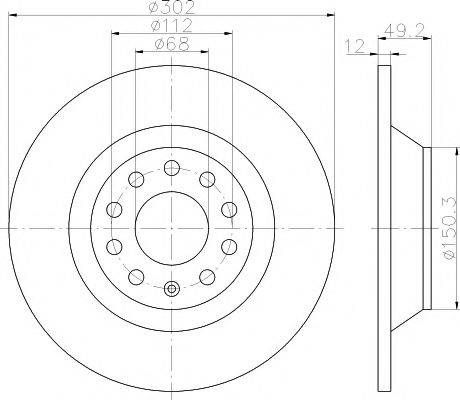 HELLA PAGID 8DD355111181 гальмівний диск