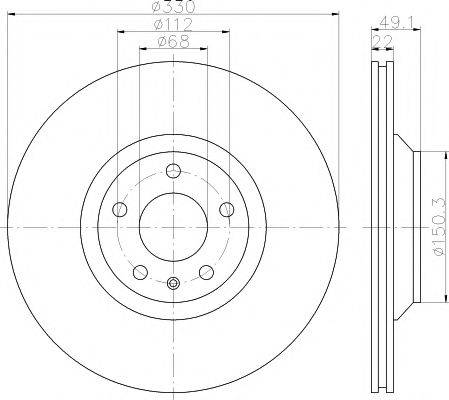 HELLA PAGID 8DD355111201 гальмівний диск