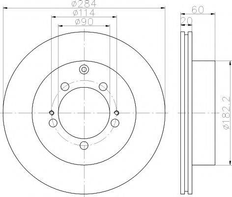 HELLA PAGID 8DD355111491 гальмівний диск