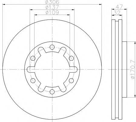 HELLA PAGID 8DD355111981 гальмівний диск