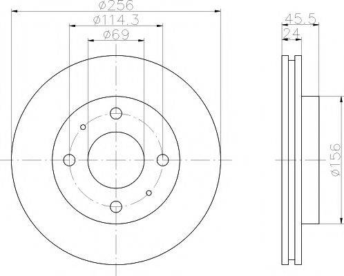 HELLA PAGID 8DD355105451 гальмівний диск