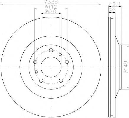 HELLA PAGID 8DD355115461 гальмівний диск