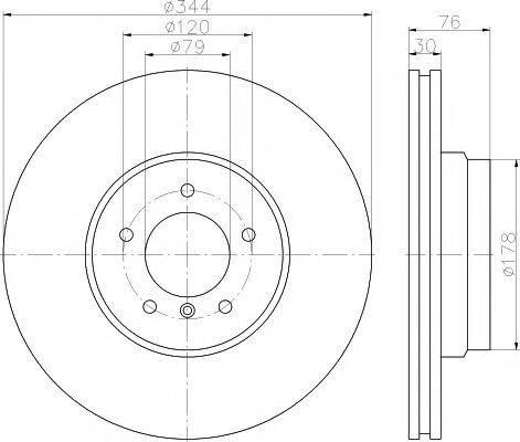 HELLA PAGID 8DD355115961 гальмівний диск