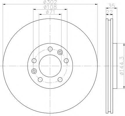 HELLA PAGID 8DD355116231 гальмівний диск