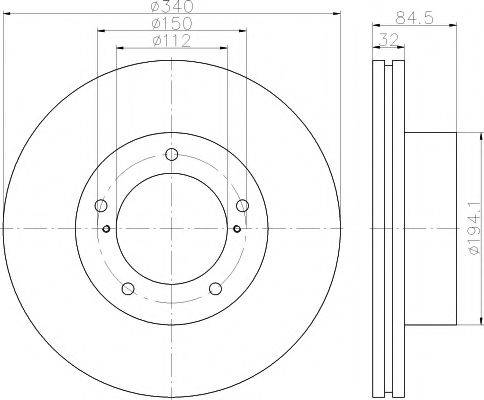 HELLA PAGID 8DD355116551 гальмівний диск