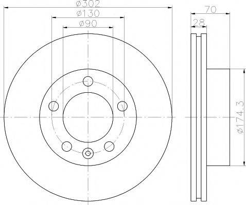 HELLA PAGID 8DD355117121 гальмівний диск