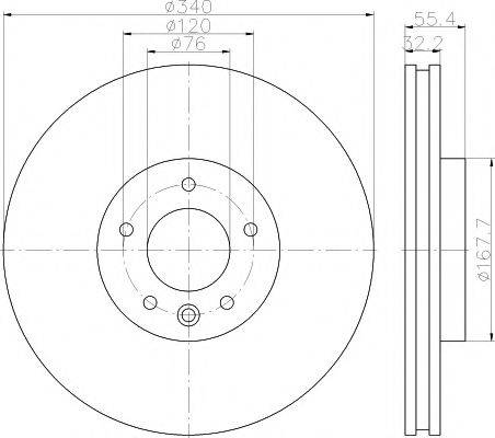 HELLA PAGID 8DD355117251 гальмівний диск